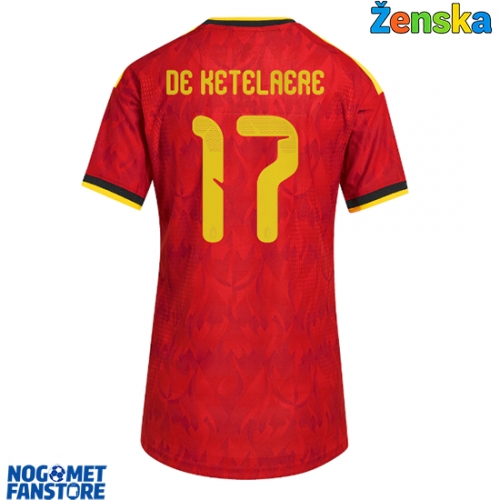 Belgija Charles De Ketelaere #17 Domaci Dres za Ženska SP 2026 Kratak Rukav